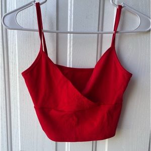 Red crop top
